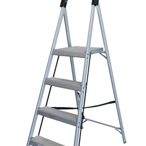 3 Step Aluminium Indalex  Stepladder Slimline Single Sided 900mm - Quality Jack