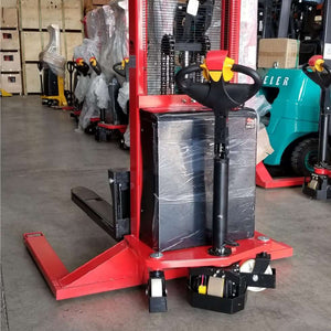1500Kg Electric Straddle Leg Fork Pallet Stacker 1600mm Lift