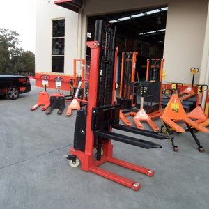 1.5T Heavy Duty Semi Auto Electric Fork Standard Leg Stacker 3.5m Lift