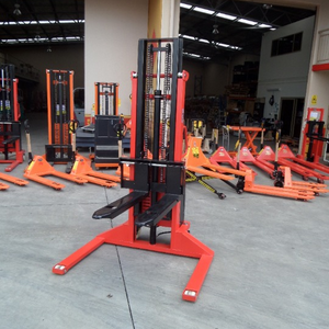 1.5T Semi Auto Electric Fork Straddle Leg Fork Stacker Lifter 3.0m Lift