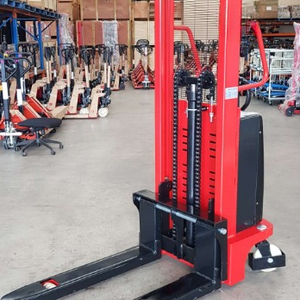 1.5T Heavy Duty Semi Auto Electric Fork Standard Leg Stacker 3.0m Lift