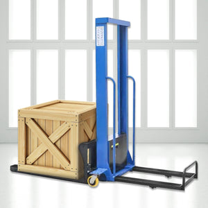 1000kg Semi Electric Portable Self Loading Stacker Pallet Lifter Forklift 1.3m