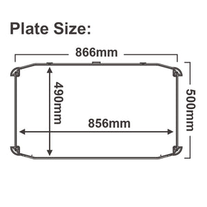 150kg Rated 3 Tier Black Plastic Multi function Utility Trolley Cart