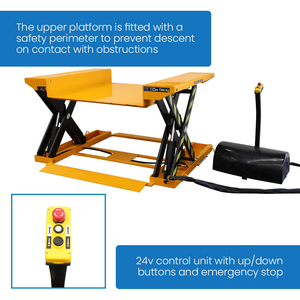 Super Low Profile Lift Table Load Capacity 1500kg