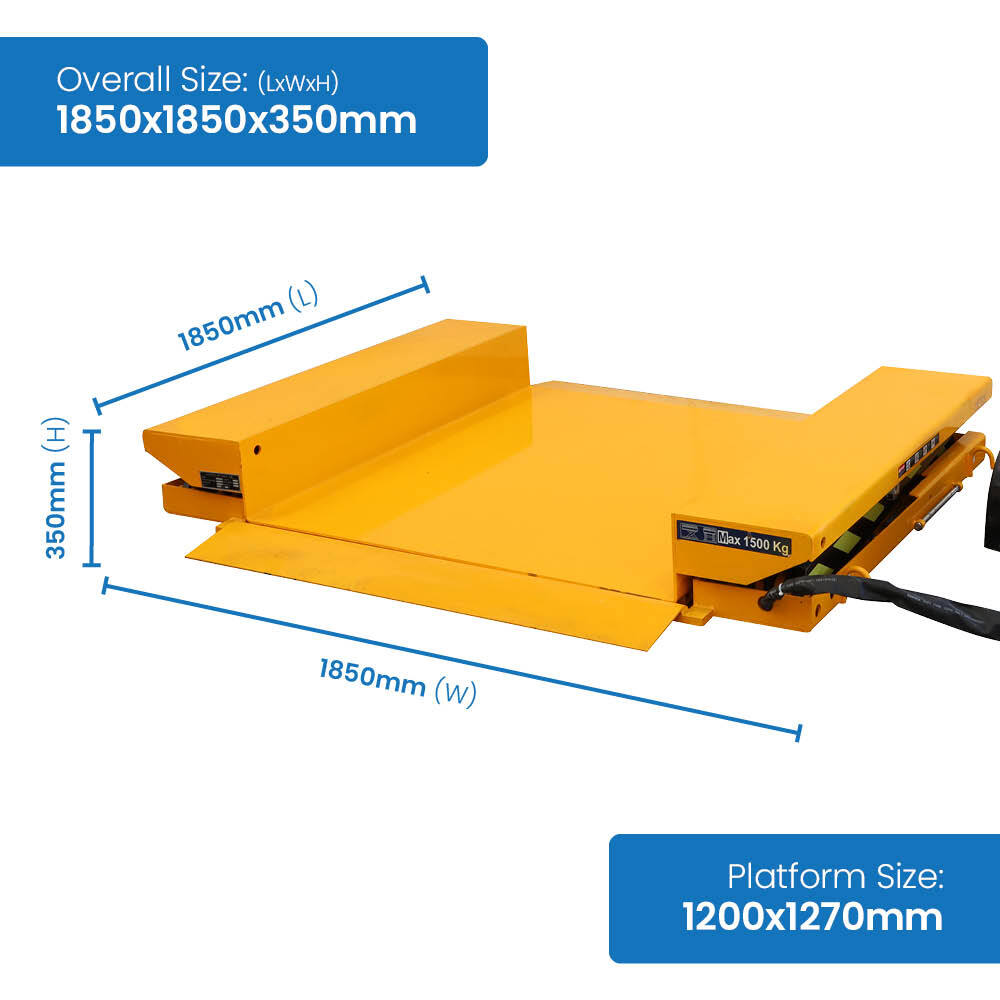 Super Low Profile Lift Table Load Capacity 1500kg