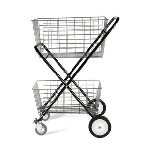 Foldable Shopping Trolley Double Baskets