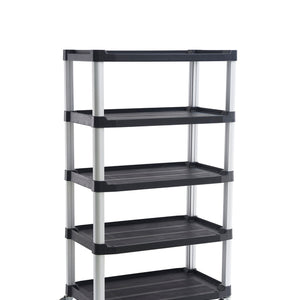 Mobile Shelf Truck 5 Shelf Unit 89.2cm x 50.8cm x 153cm 360kg Rated