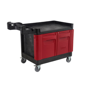 340kg Rated Bitbar Mobile Work Centre Trolly Cart with 2 Door Cabinet