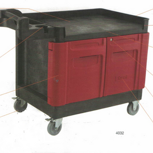 340kg Rated Bitbar Mobile Work Centre Trolly Cart with 2 Door Cabinet