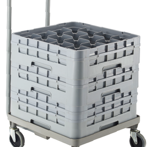 160Kg Load Glass Rack Trolley Platinum