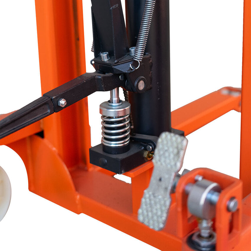 1000kg Verticle Manual Hand Walkie Standard Leg Stacker 2.5m lift High