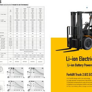 Brand New Latest Microlift 3T Li-ion Battery Lifting Height 4.8M Four Wheels E-Forklift