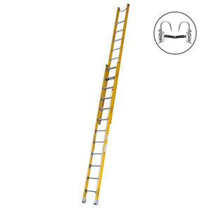 Indalex Fibreglass Extension Ladder With V Rung and Leveller