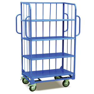 Heavy Duty Sloping 4 Shelf Trolleys | QualityJack