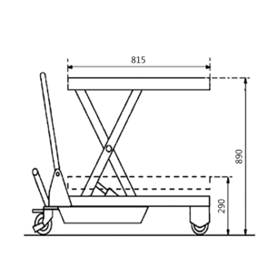 Stainless Steel Manual Hydraulic Scissor Lift Table 450kg Lift 890mm High - Quality Jack
