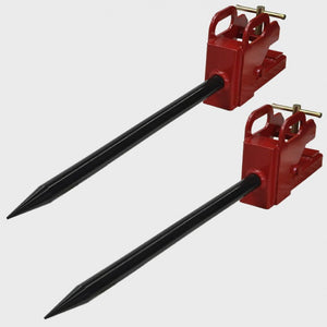 900kg Universal Bale Spear Hay Spike Clamp on Bucket | QualityJack