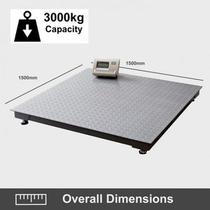  3 Ton Industrial Scales Freight Floor Pallet Drum 1.5m x 1.5m