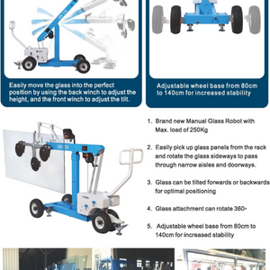 Glass Robot Lifter Capacity 250kg lifting height 2.1m | QualityJack