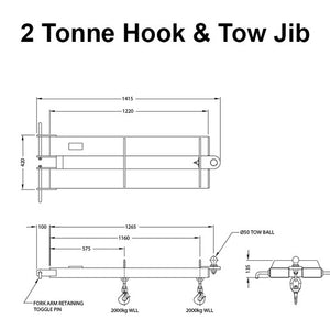 2 Tonne Hook & Tow Jib Attachment | QualityJack