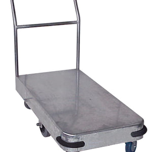 Galvanised Single Smooth  Deck Industrial Platform Trolley - Quality Jack