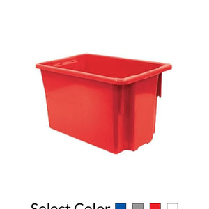 68L Plastic Crate Stack & Nest Container 645 X 413 X 397Mm - Blue Ih078 | QualityJack