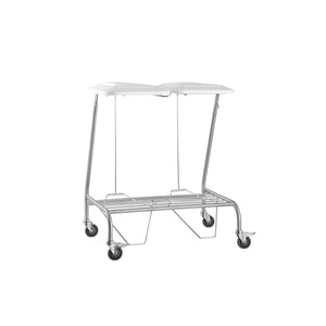 Stainless Steel Double Linen Skip with Foot Operated Lid