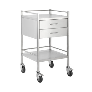 Stainless Trolley with Rails and Drawers | QualityJack