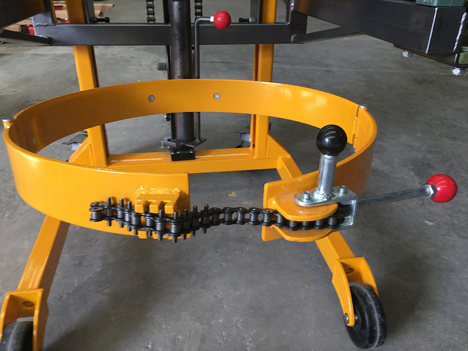 450kg Lift 1500mm Manual Steel and Plastic Drum Lifter Rotator