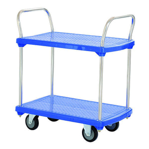 Two Level Plastic Deck Industrial Platform Trolley Cart 250Kg - Quality Jack