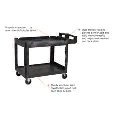 Bitbar 2 Shelf Utility Cart Trolley | QualityJack