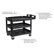 Bitbar 3 Shelf Utility Cart Trolley | QualityJack