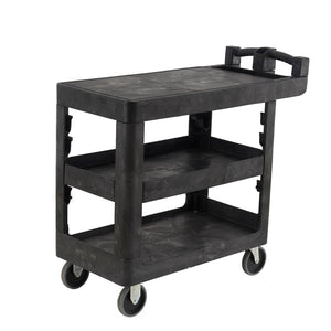 Bitbar 3 Flat Shelf Utility Cart Trolley | QualityJack