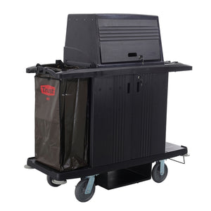 GRANDMAID Housekeeping Cart with Doors and Protective Security Hood | QualityJack