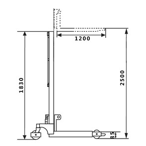 Manual Stacker Lifter Standard Leg 1T Lift Height 2.5M - Quality Jack