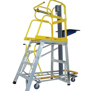 StockMaster 14 Step Lift Truk Manual Order Picking Ladder | QualityJack