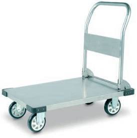 Foldable Stainless Steel FlatBed Industrial Platform Trolley 500Kg | QualityJack