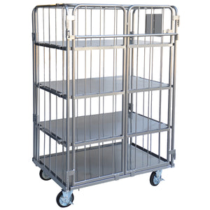 Heavy Duty Security Cage Trolley with doors and roof 500kg | QualityJack