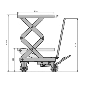 Stainless Steel Manual Hydraulic Scissor Lift Table lifts 350kg 1295mm High - Quality Jack