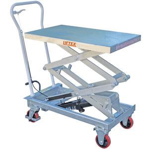 Galvanised Scissor Lift Trolley 150kg load capacity | QualityJack