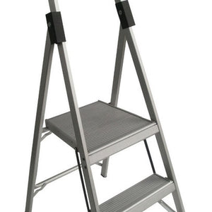 2 Step Aluminium Indalex  Stepladder Slimline Single Sided  600mm - Quality Jack