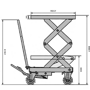 Double Scissor Lift Table Capacity 700kg - Quality Jack