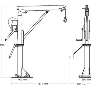 500kg Capacity Cantilever Crane Strong Arm Hoist