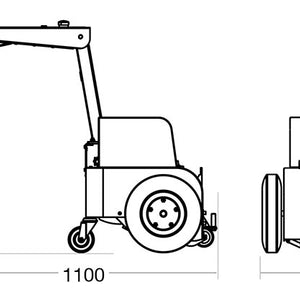 Battery Powered Tug Compact Linen Mover with 500kg Tow Capacity
